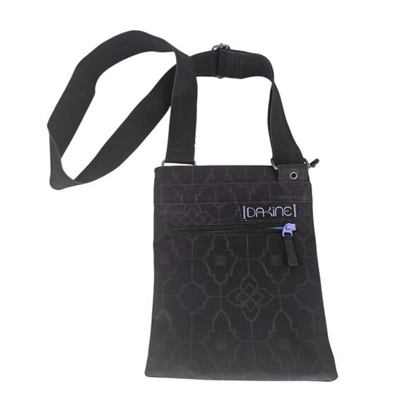 Dakine Jive Womens Small Crossbody Bag Purse Black Geometric Print - Picture 1 of 4